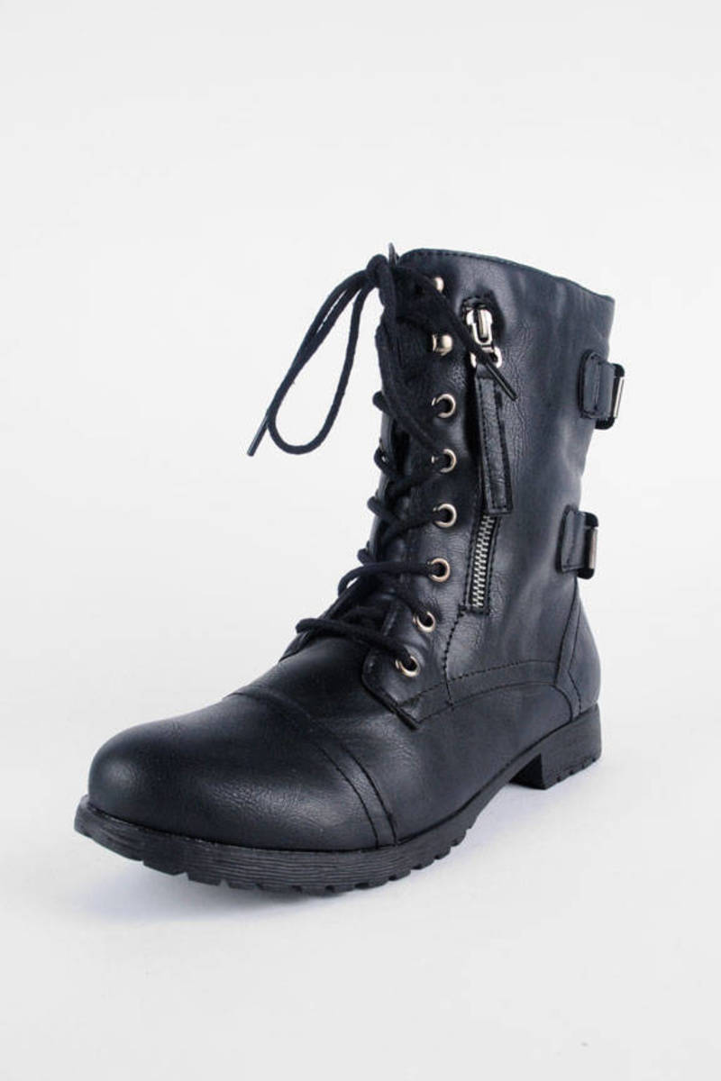 Aldo Combat Boots in Black - $25 | Tobi US