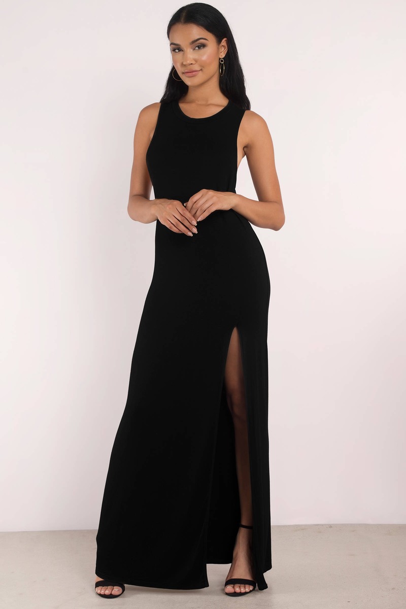 Black Slit Dress Online Sales, UP TO 64% OFF | www.ldeventos.com