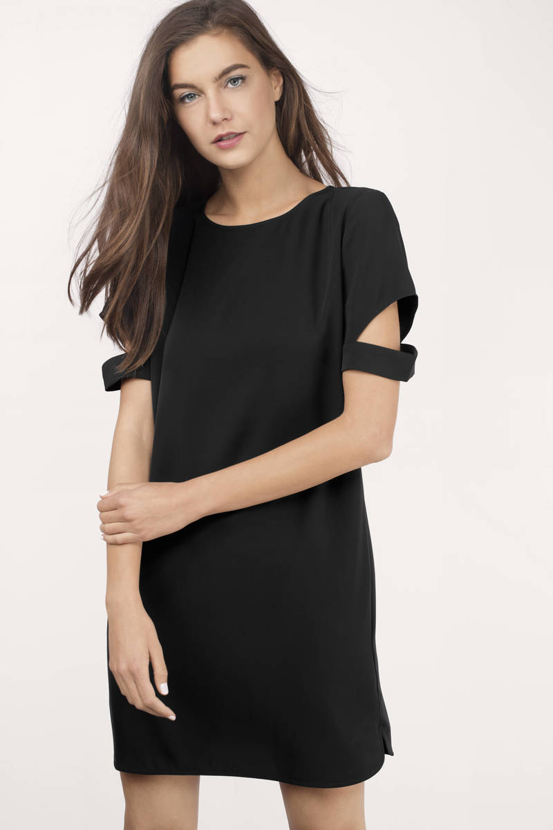 Trendy Black Shift Dress - Cut Out Dress - Shift Dress - $13 | Tobi US