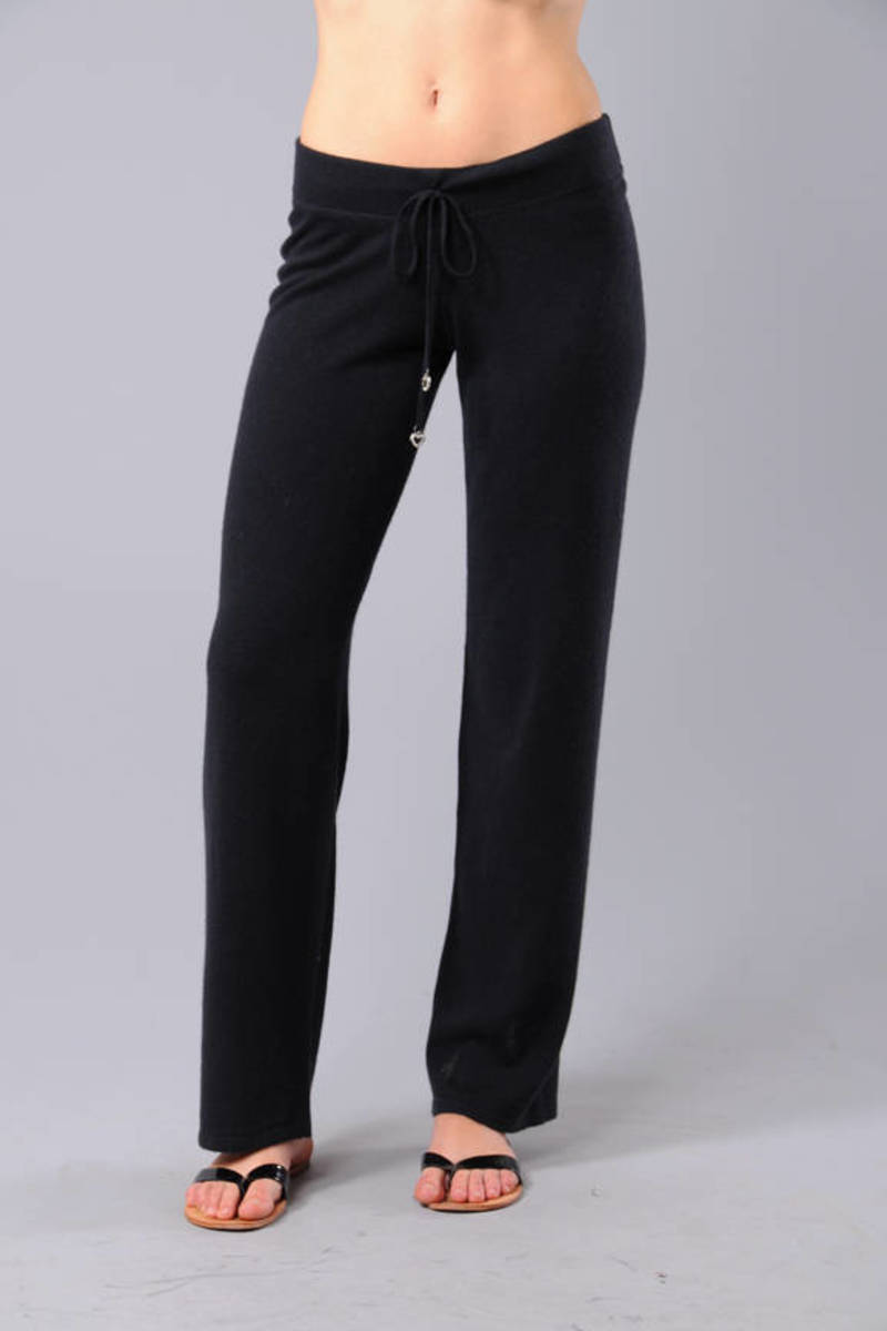 black cashmere sweatpants