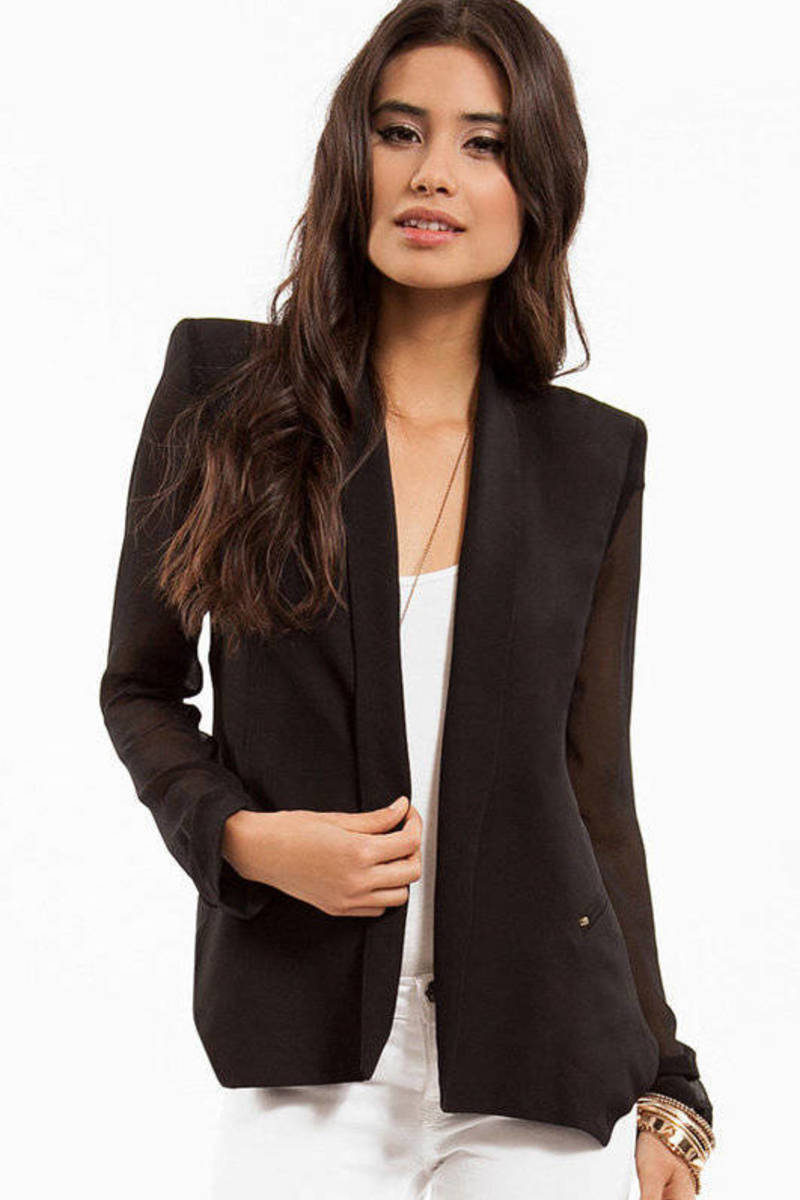 Women's Blazers | Long Velvet Blazers, Casual Black Blazer | Tobi