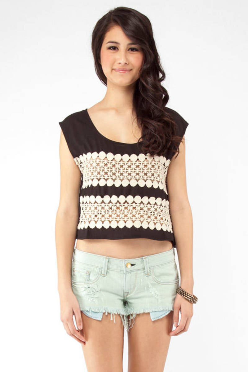 crochet cropped tank top