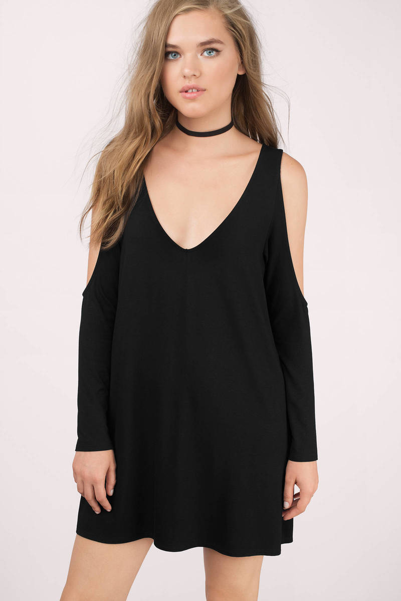 Olive Dress - Cold Shoulder Dress - Pewter Dress - Shift Dress - $27 ...