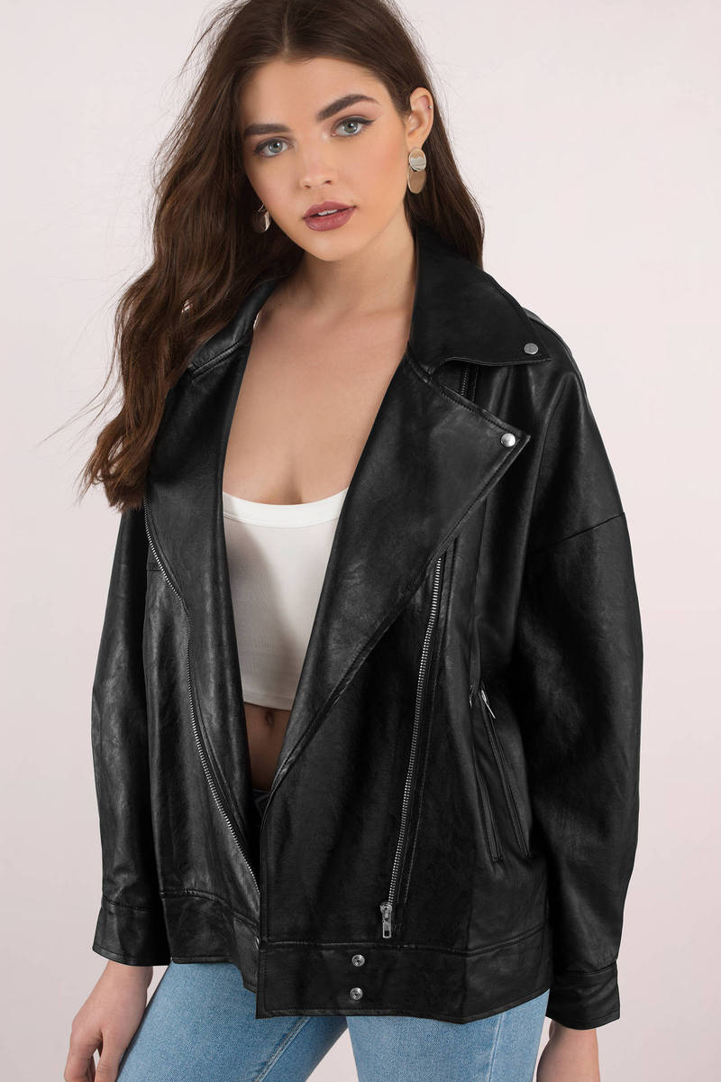 Like A Stone Black Faux Leather Jacket - $68 | Tobi US