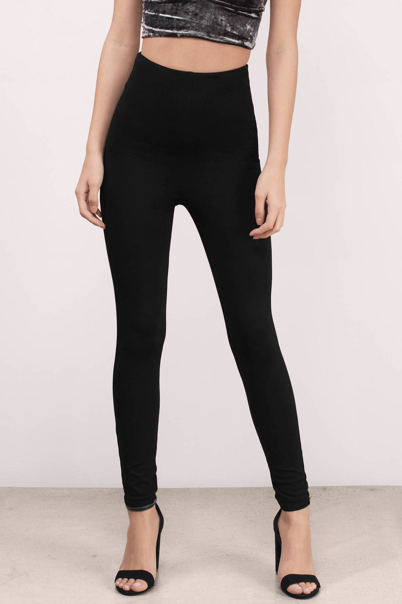 high waisted black skinny dress pants