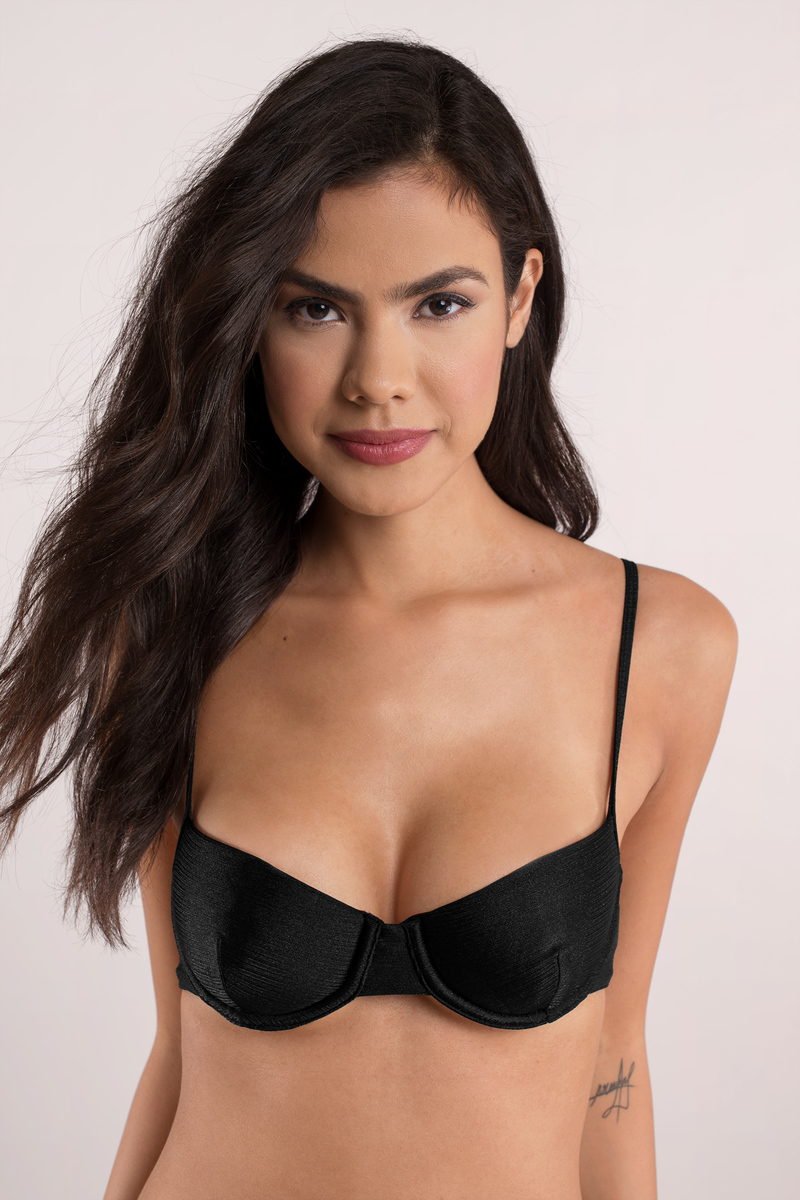 underwire bikini top black