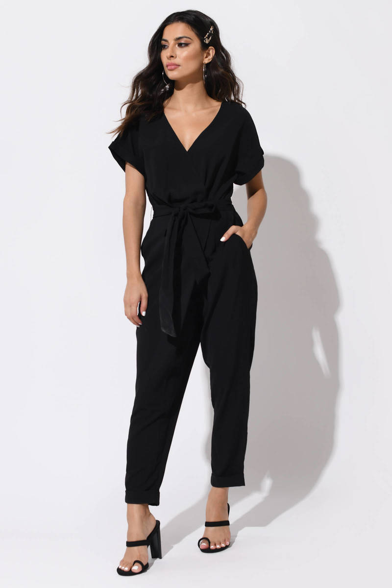 surplice jumpsuit