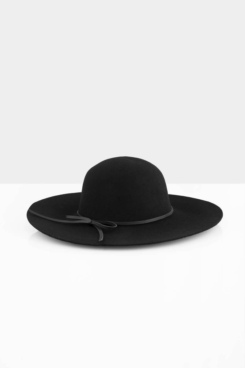 Reese Wool Black Floppy Hat - $17 | Tobi US