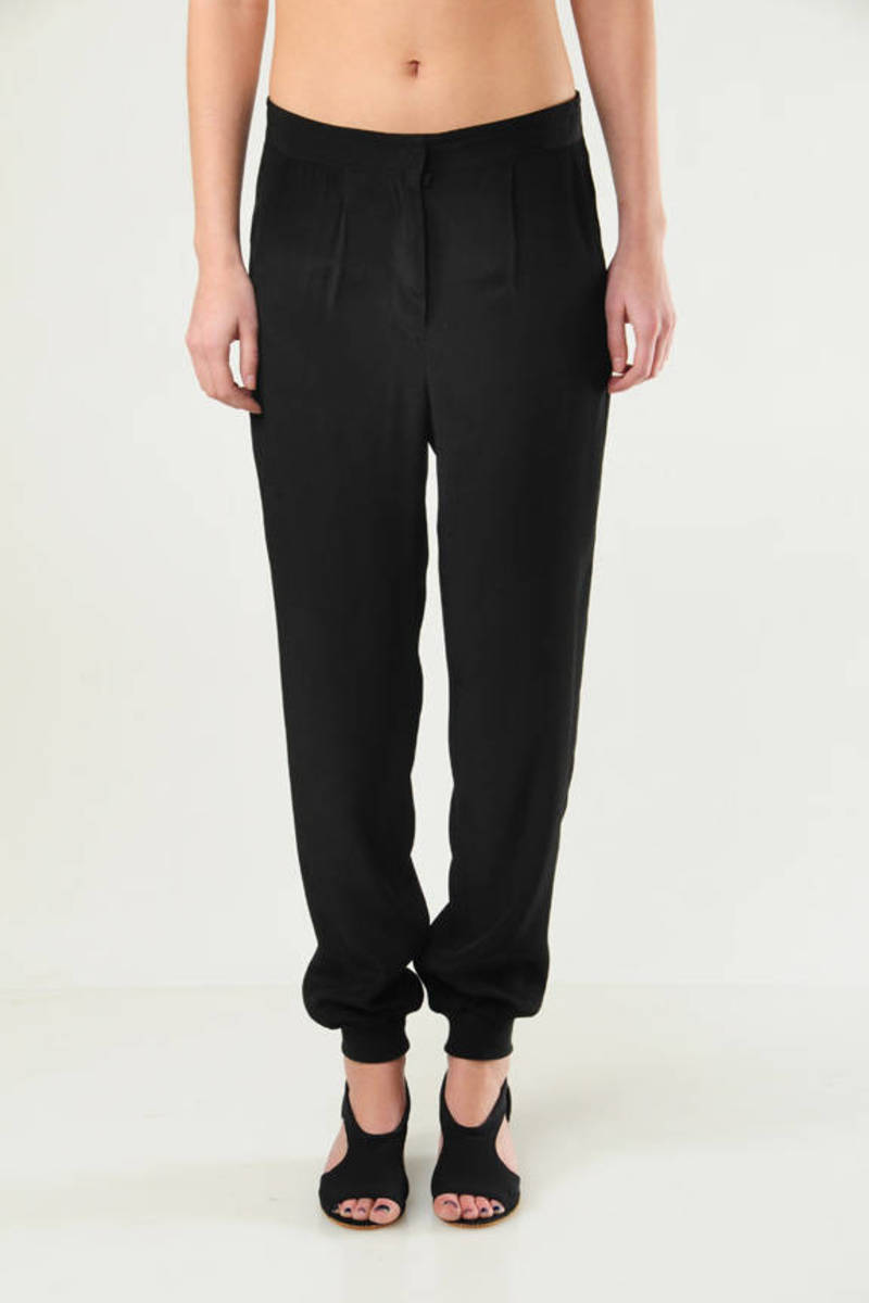 Ribbed Cuff Genie Pants in Black - $105 | Tobi US