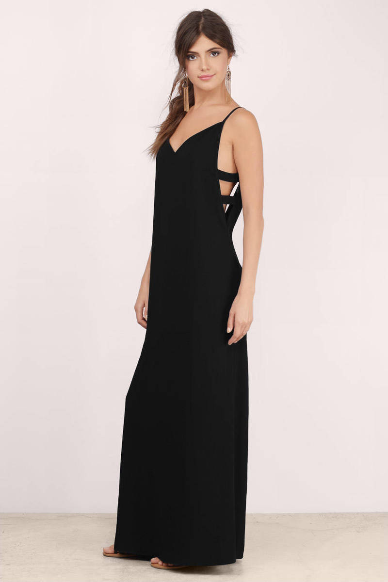 Sexy Black Maxi Dress - Black Dress - Cut Out Dress - $14.00