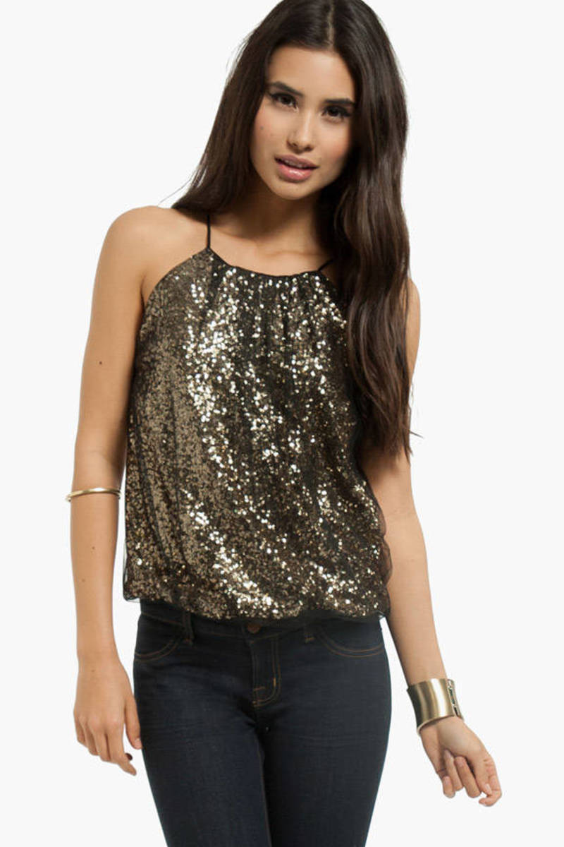 Strung with Glitter Tunic in Black - $29 | Tobi US
