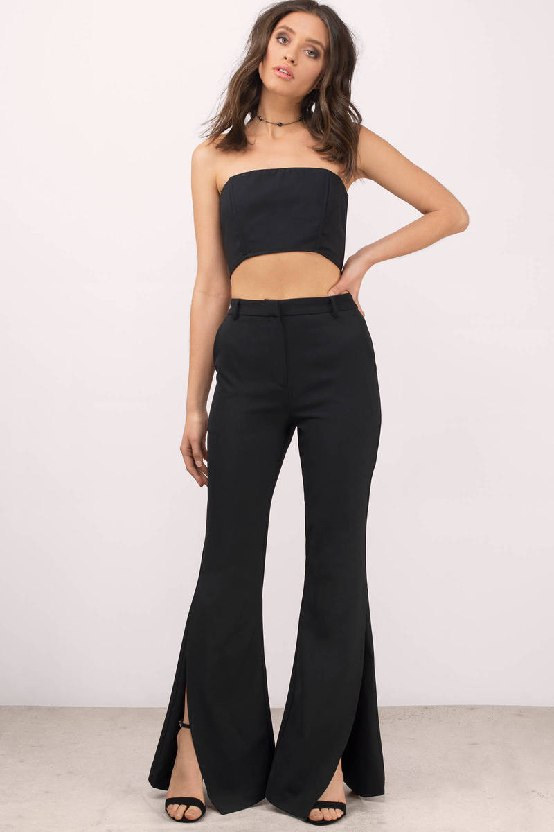 two piece flare pants set