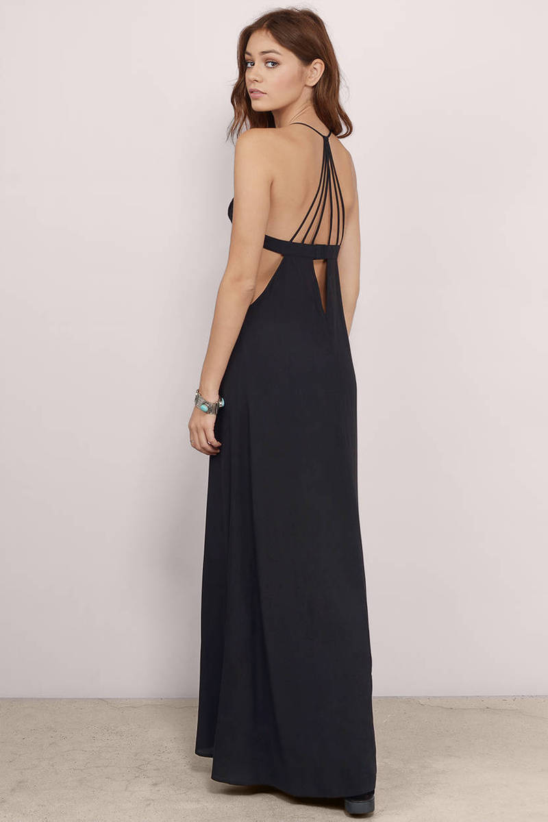 Black Maxi Dress - Long Dress - Black Back Detail Dress - $15 | Tobi US