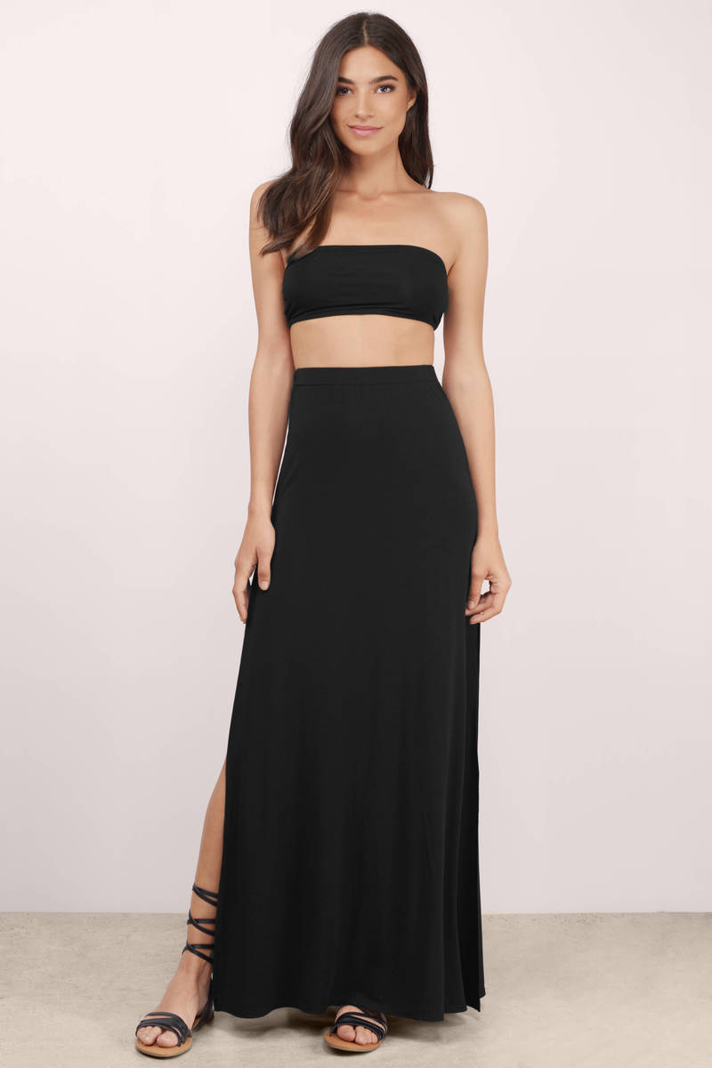 Black Maxi Dress - Black Dress - Strapless Dress - Black Maxi - $17 ...