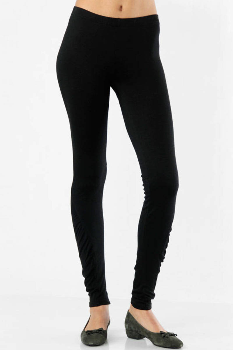 Washable Wool Sweater Leggings in Black - $158 | Tobi US