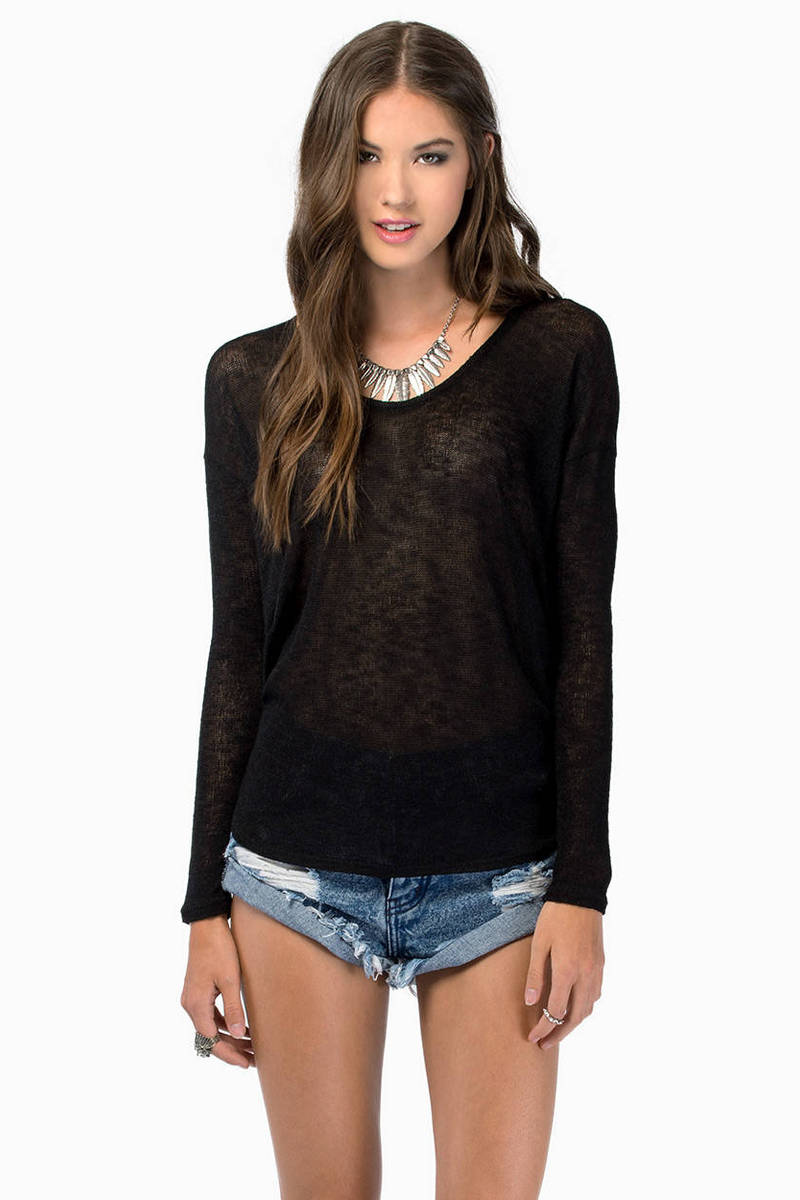 What's the Scoop Neck Sweater in Black - $34 | Tobi US