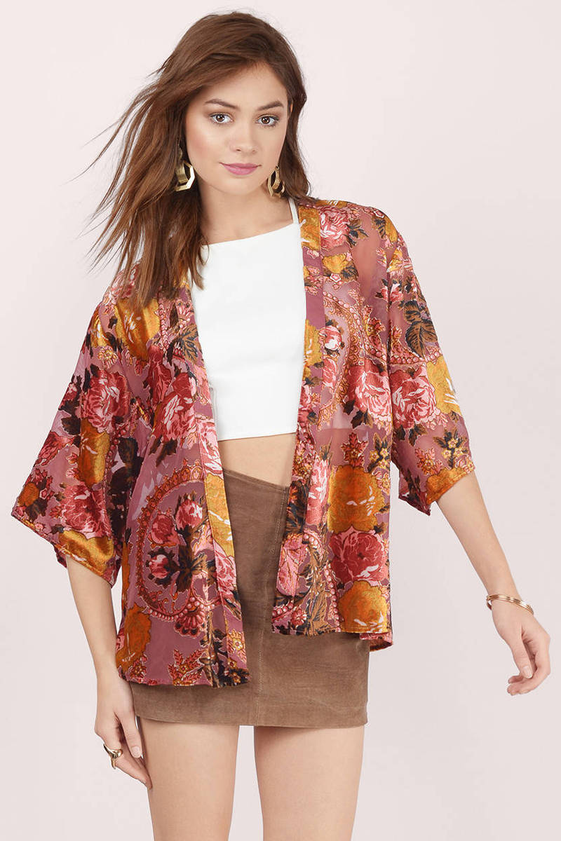 Blush Multi Cardigan - Pink Cardigan - Kimono Cardigan - NZ$ 28 ...