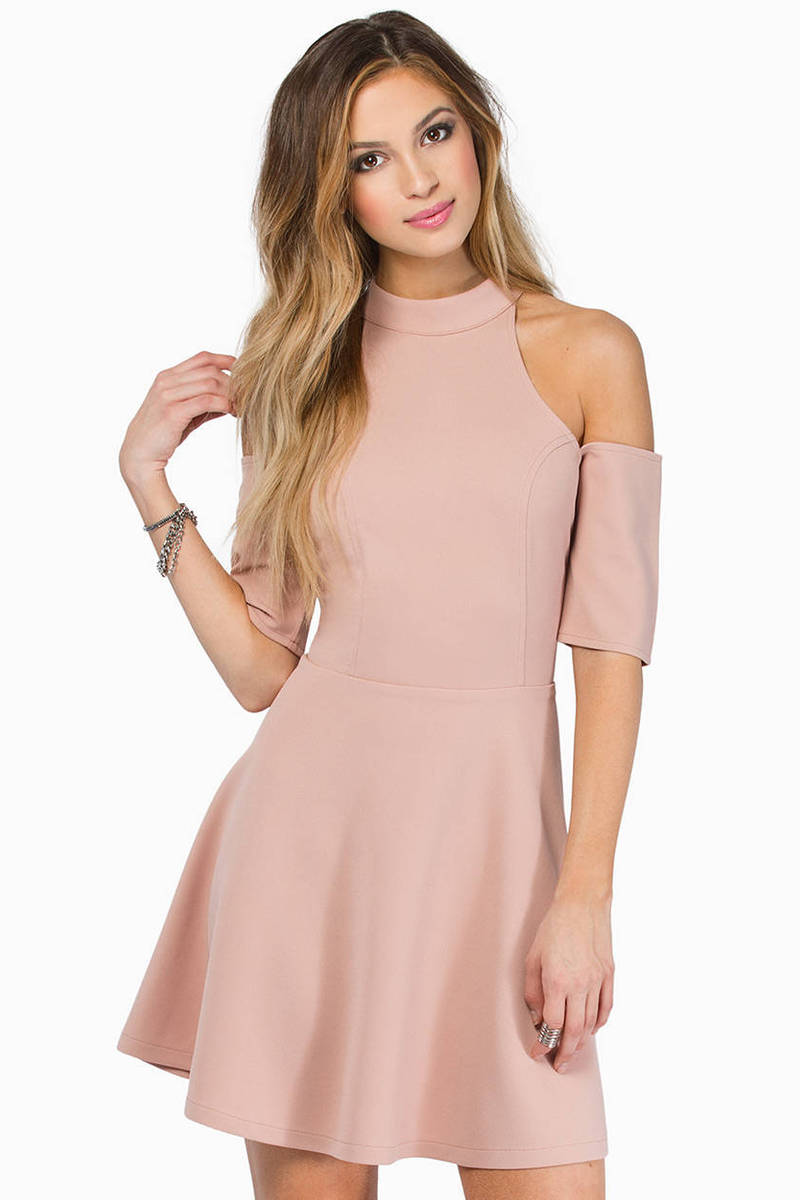 Pink Vindy Cold Shoulder Dress - $16 | Tobi US