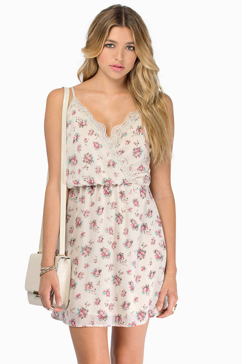 In Bloom Dress in Cream - $66 | Tobi US