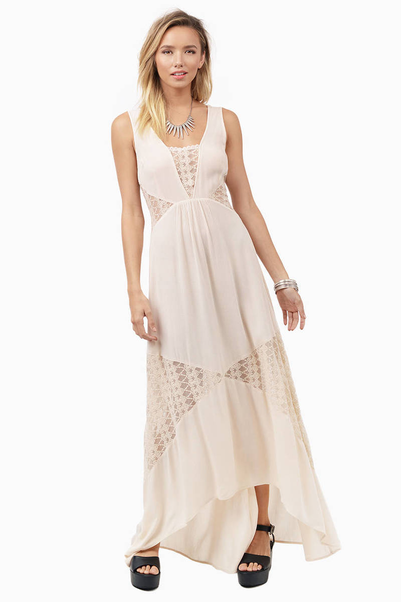 Trendy White Maxi Dress - Lace Dress - Maxi Dress - Boho Dress - $12 ...