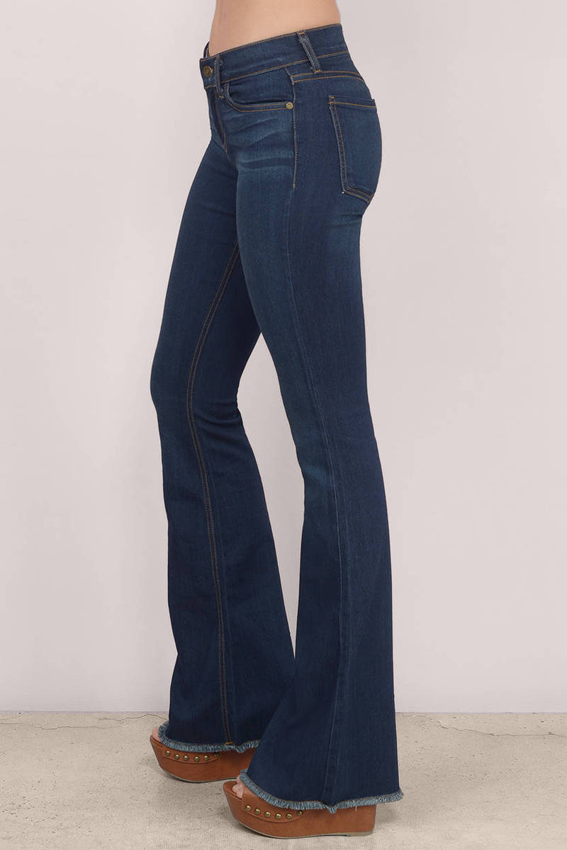 Bryant Flared Jeans In Dark Wash 39 Tobi Us