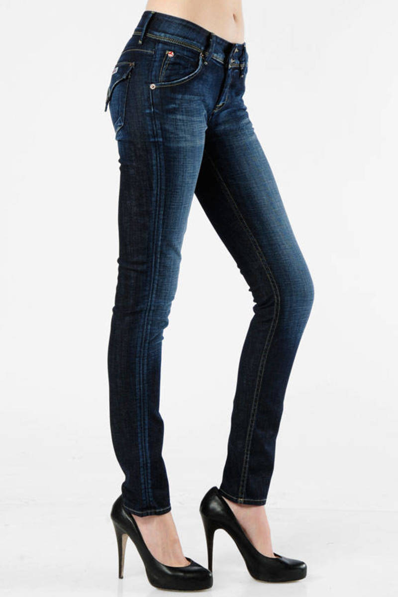 Blue Hudson Jeans - Skinny Ankle Jeans - Tight Blue Denim - $93 | Tobi US