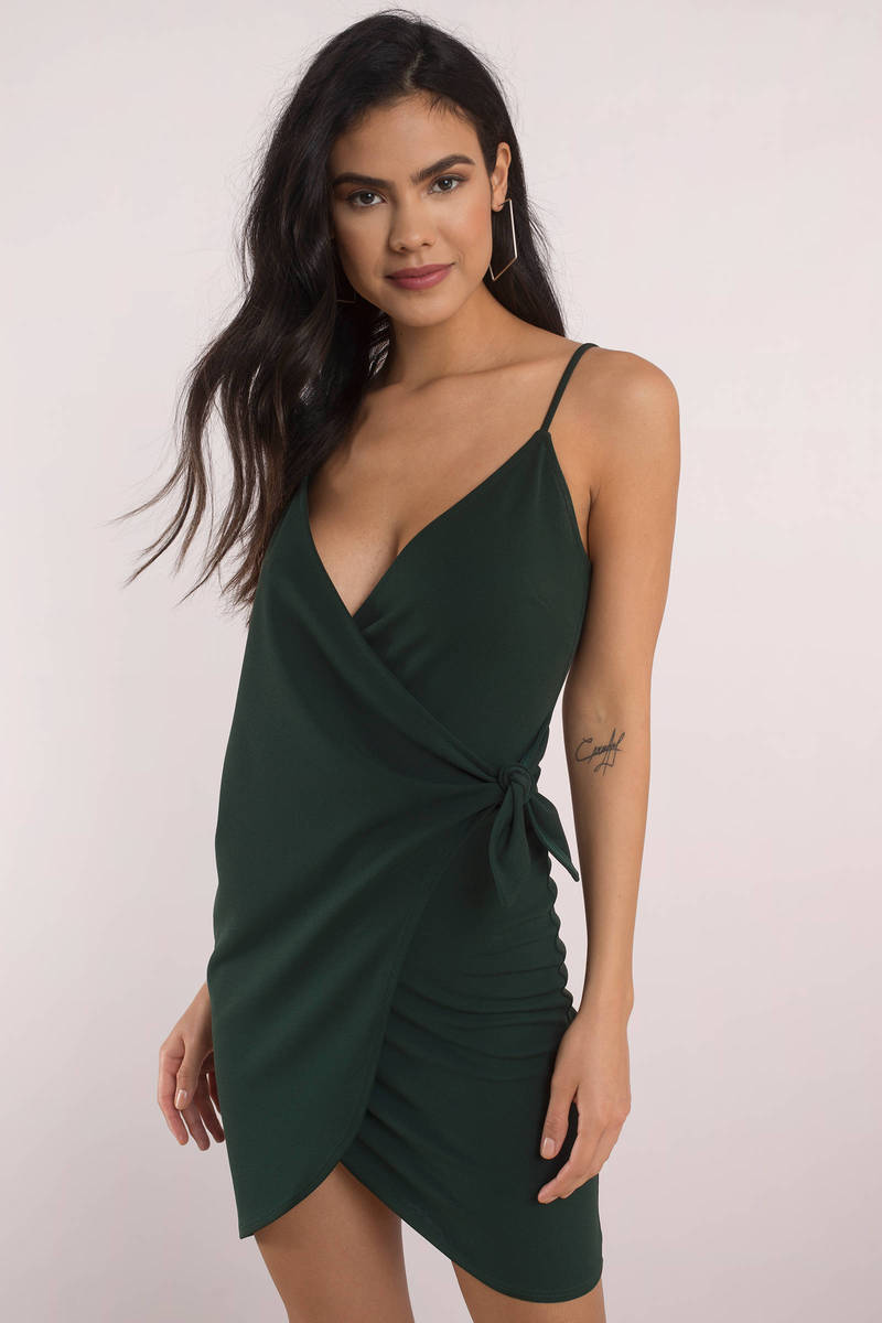 emerald green cami dress