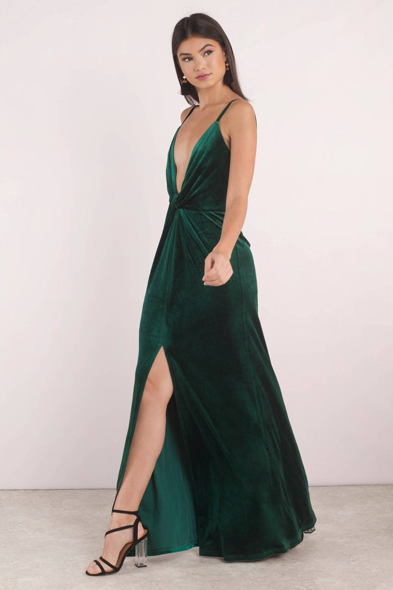 emerald green velvet maxi dress | Dresses Images 2022