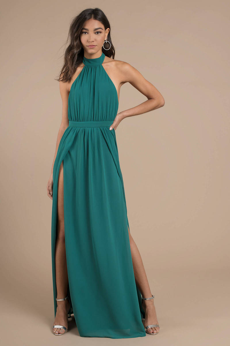 emerald dress maxi