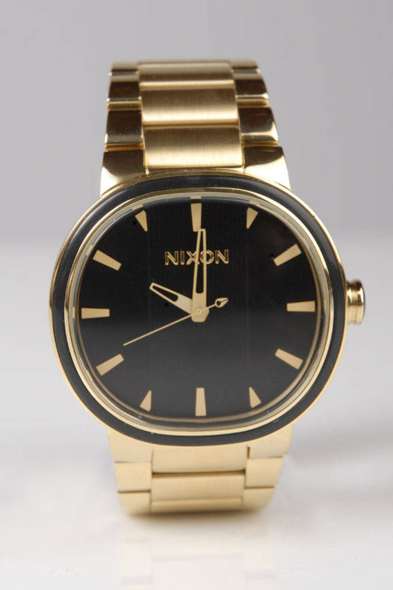 Nixon cannon clearance gold black