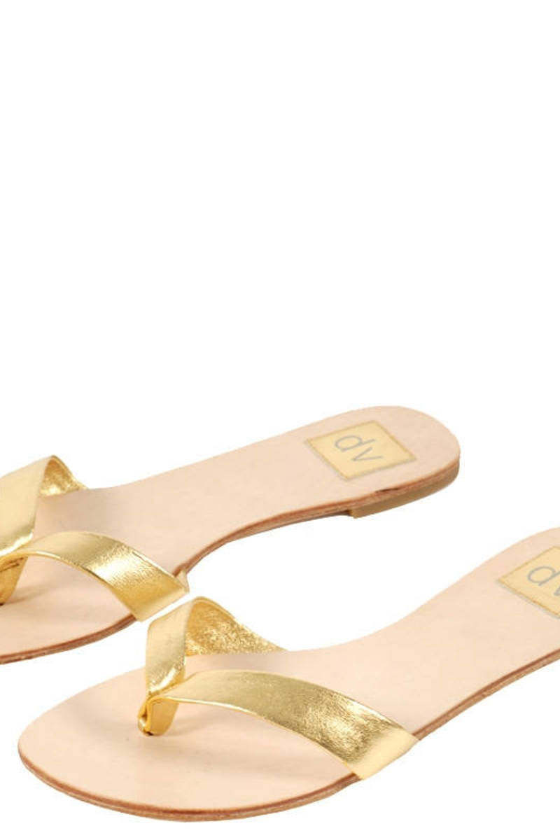 gold flip flop sandals