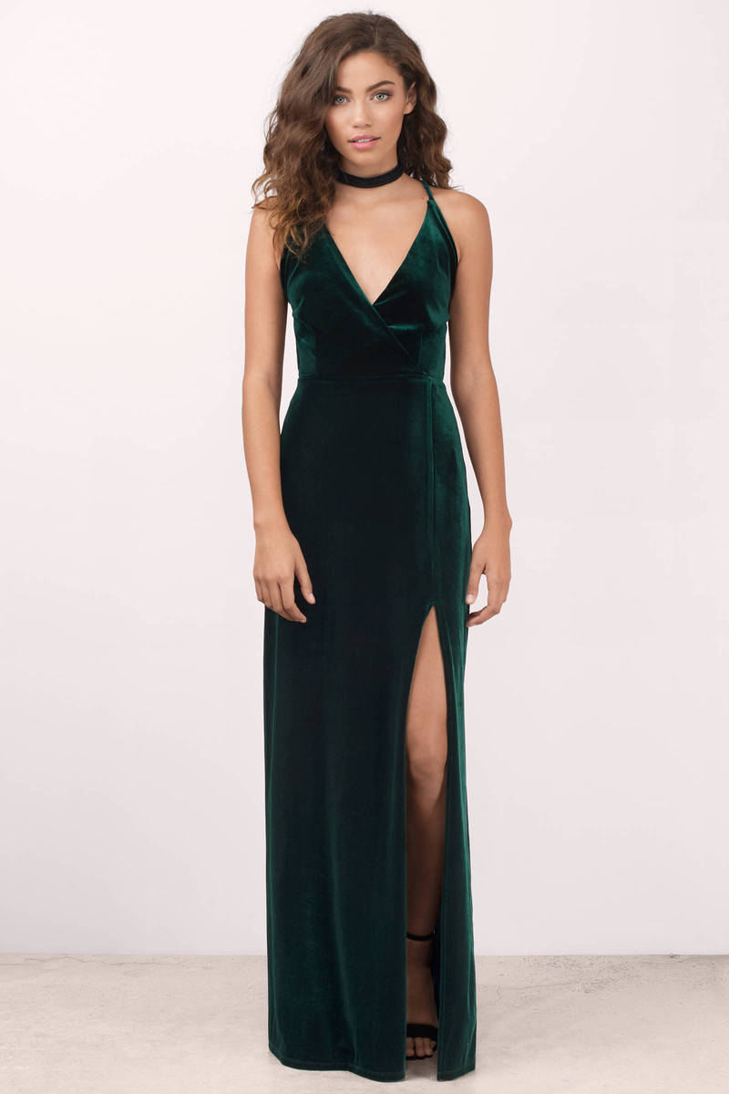 Embrace Me Green Velvet Maxi Dress - $31 | Tobi US