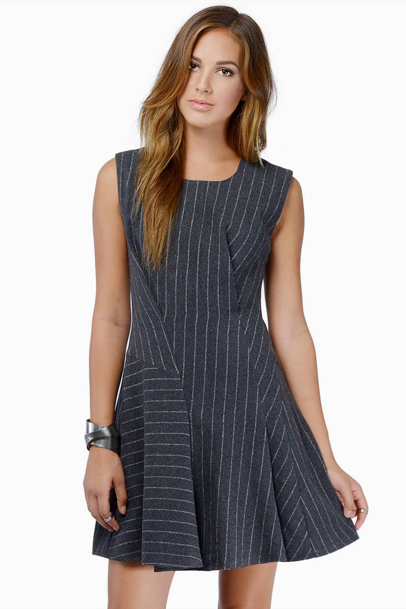 Cheap Grey Skater Dress - Sleeveless Dress - $33 | Tobi US