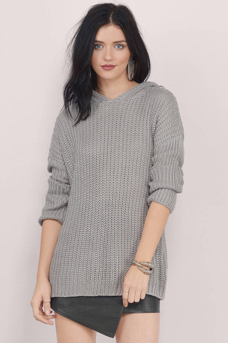 Grey Sweater - Oversized Sweater - Grey Long Sweater - $16 | Tobi US