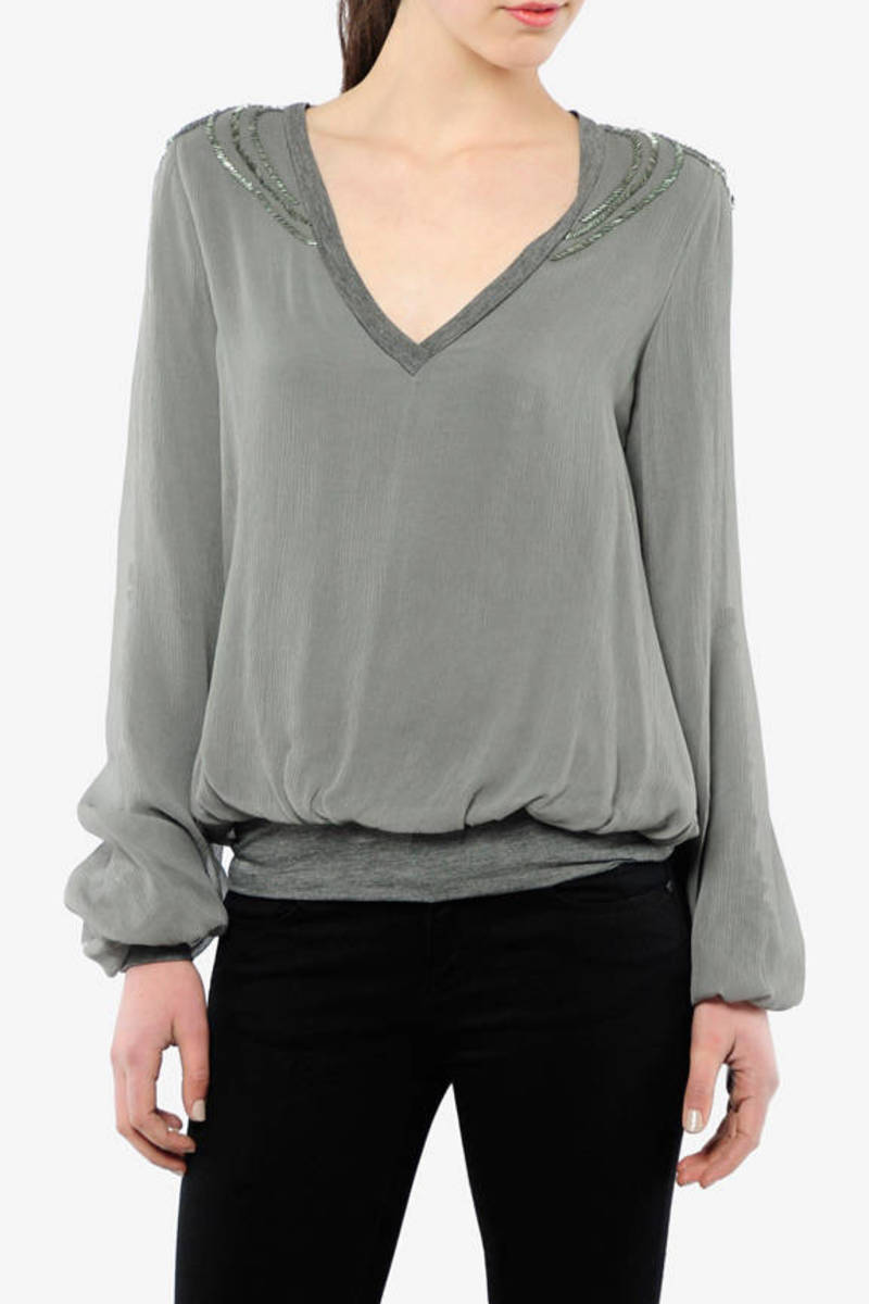 overlay chiffon top