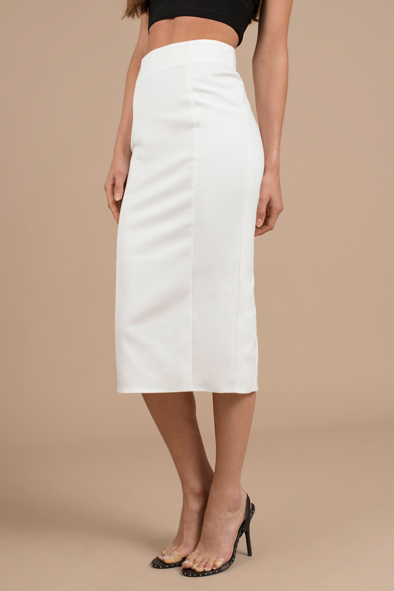 Sexy Ivory Skirt - White Skirt - High Waisted Skirt - $14.00