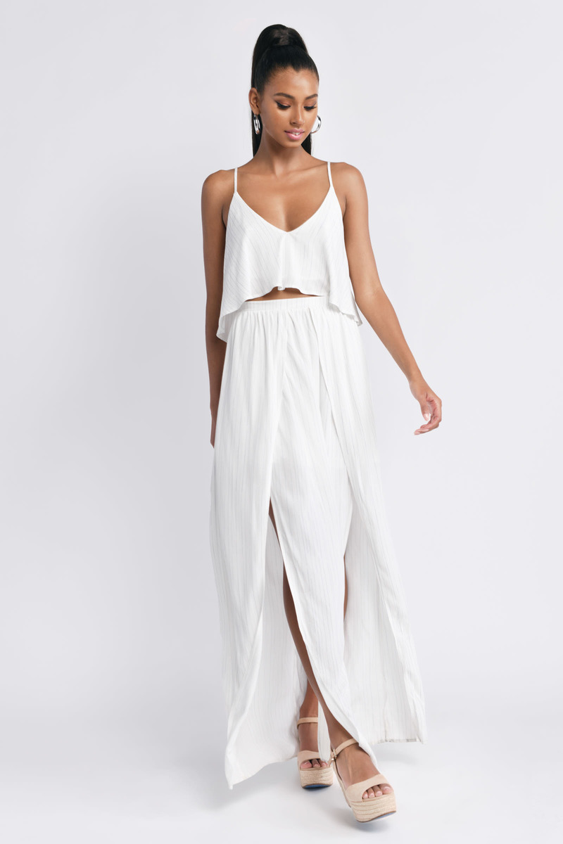 flowy maxi dress white