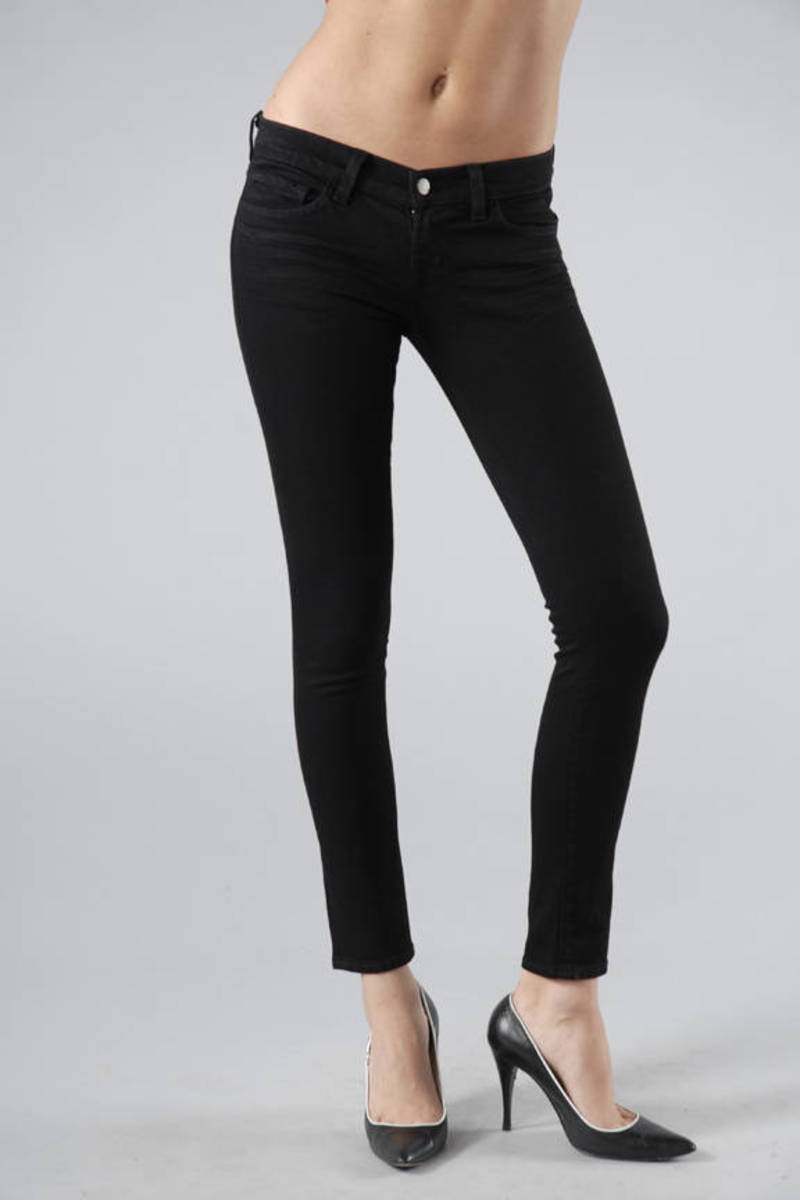 low rise black skinny jeans