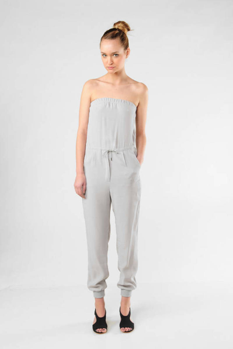 strapless jumpsuit casual