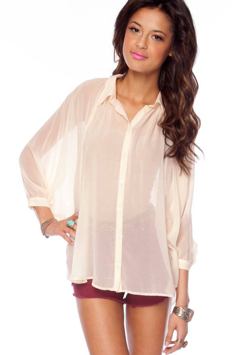 peach chiffon blouses