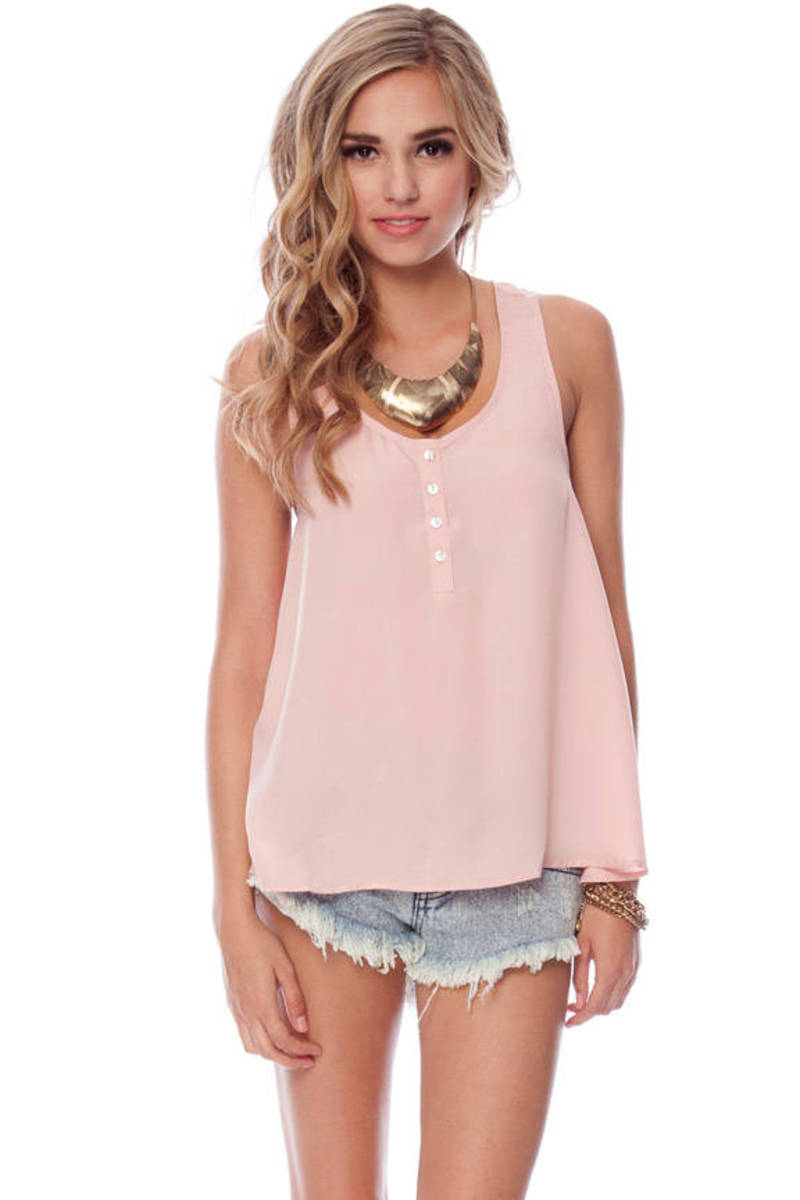 light pink henley