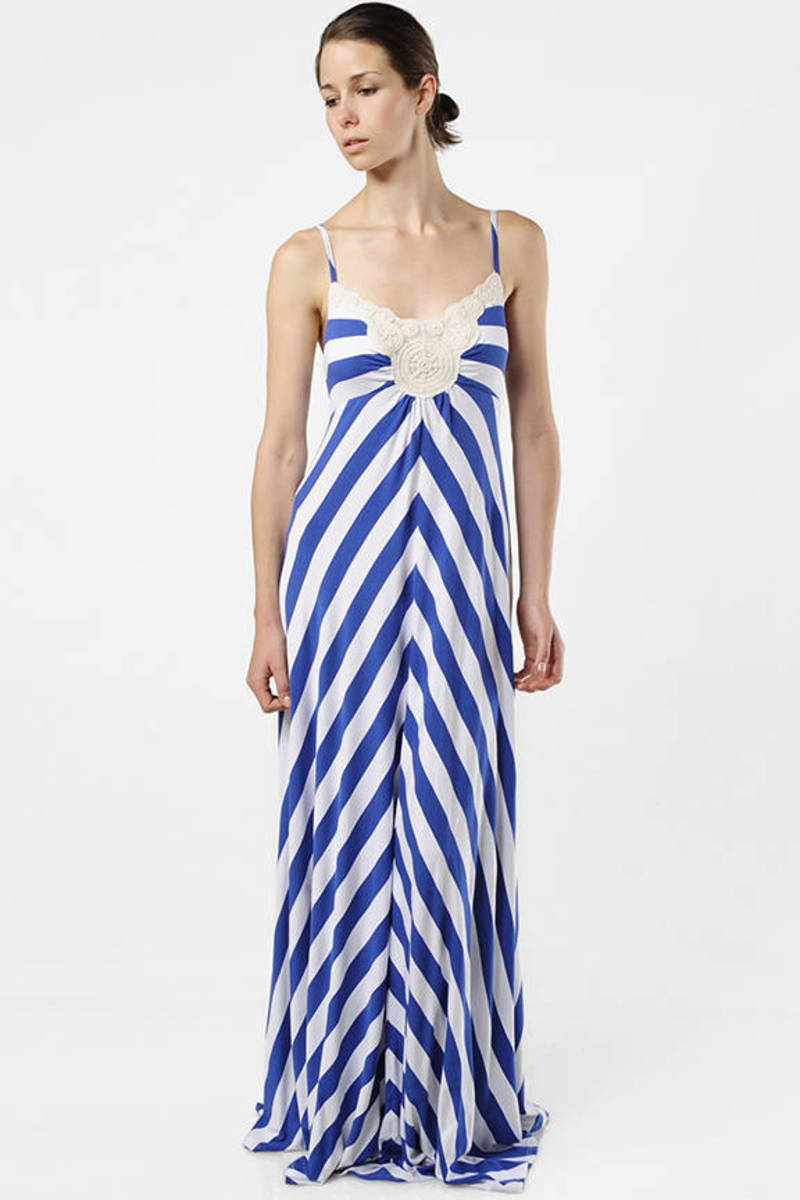 Image result for blue white stripe gown