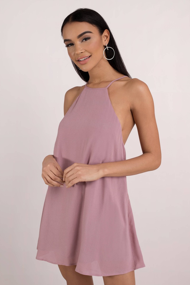 light pink flare dress