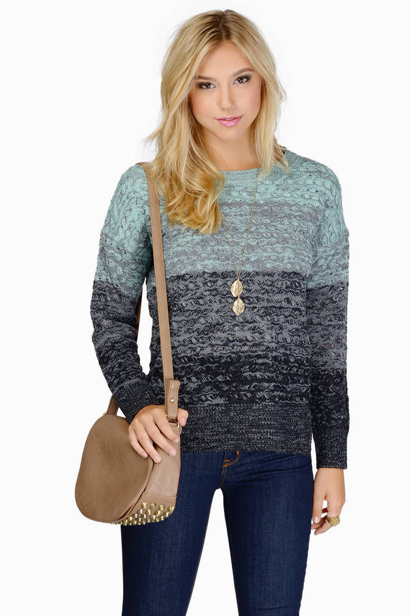 Fading Out Sweater in Mint - $56 | Tobi US