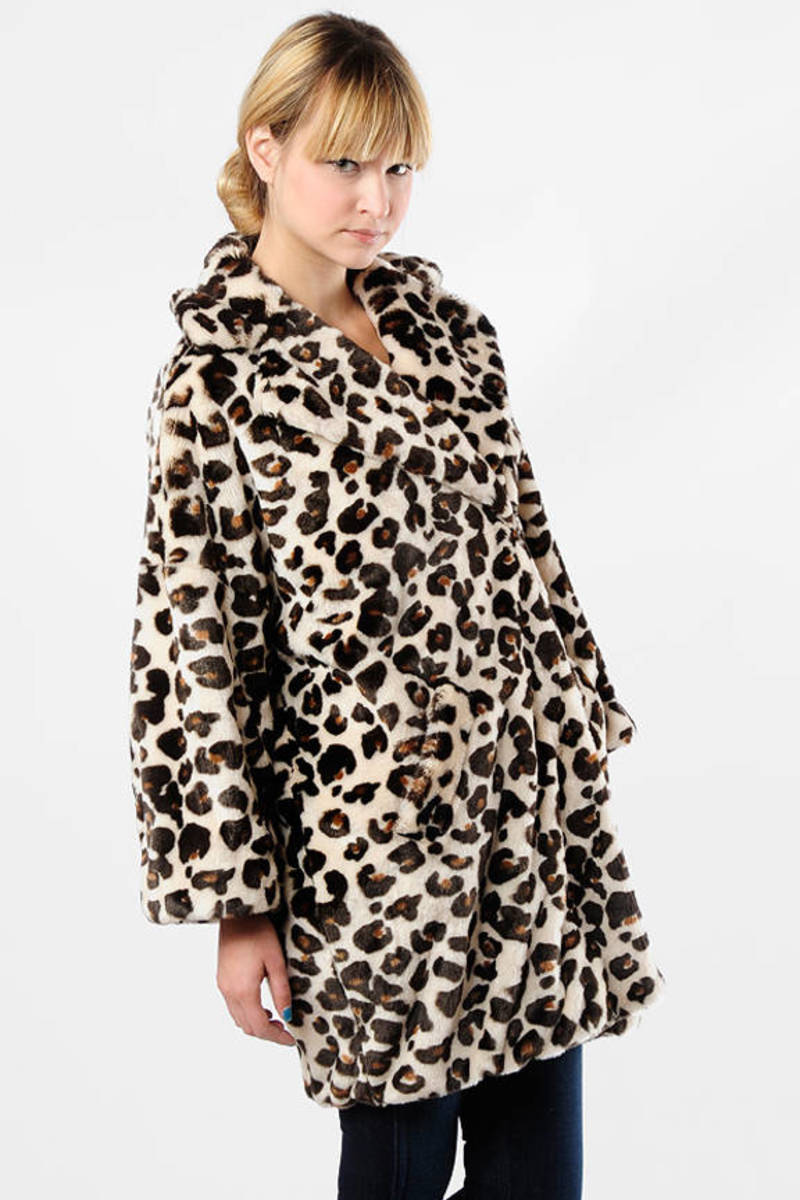 plush leopard coat