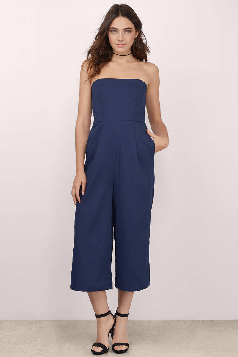 Womens jumpsuits navy blue