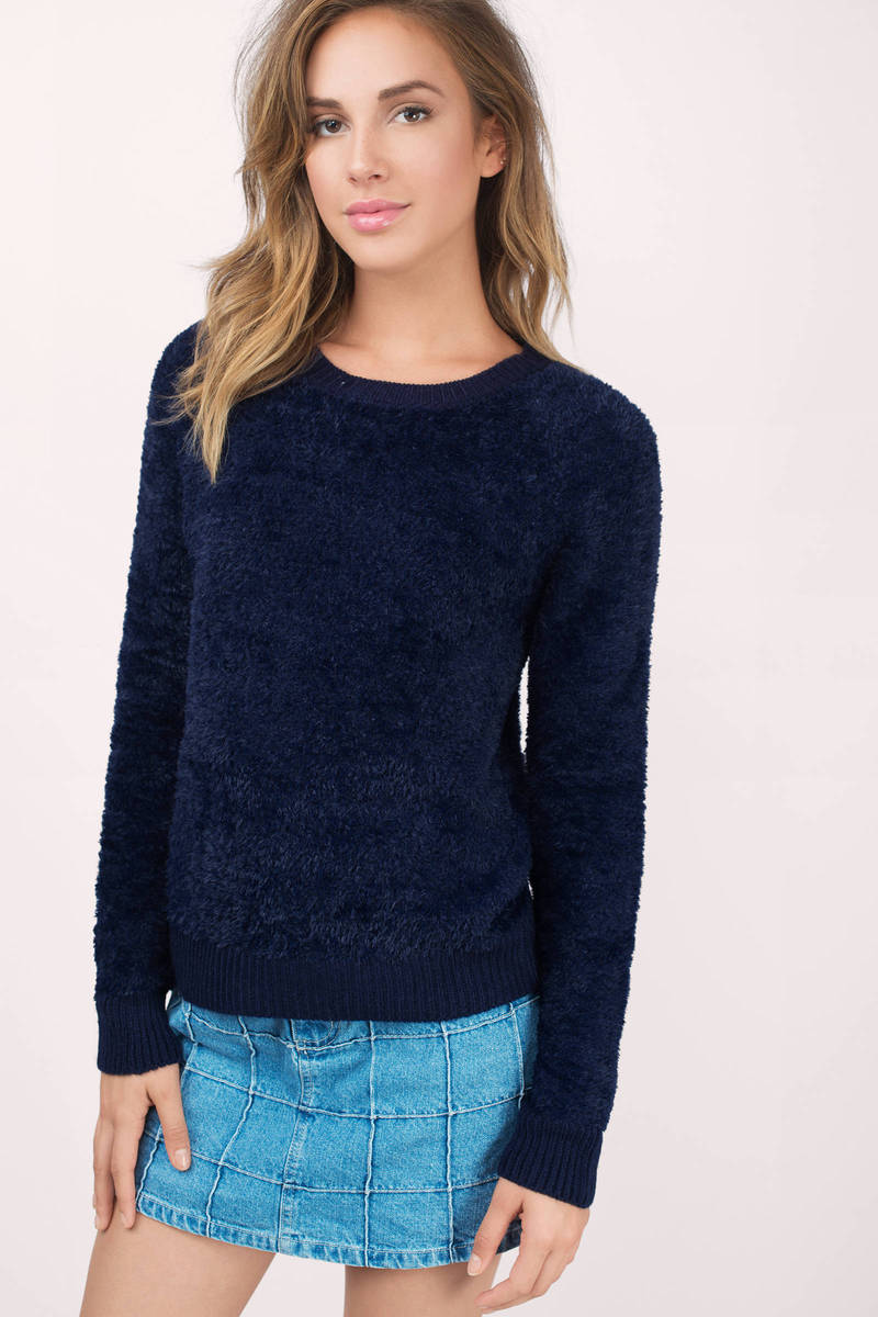 Navy Blue Dressy Sweater | Her Sweater