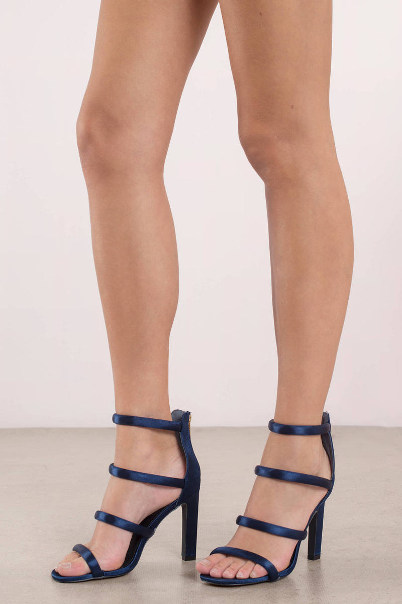navy blue barely there heels