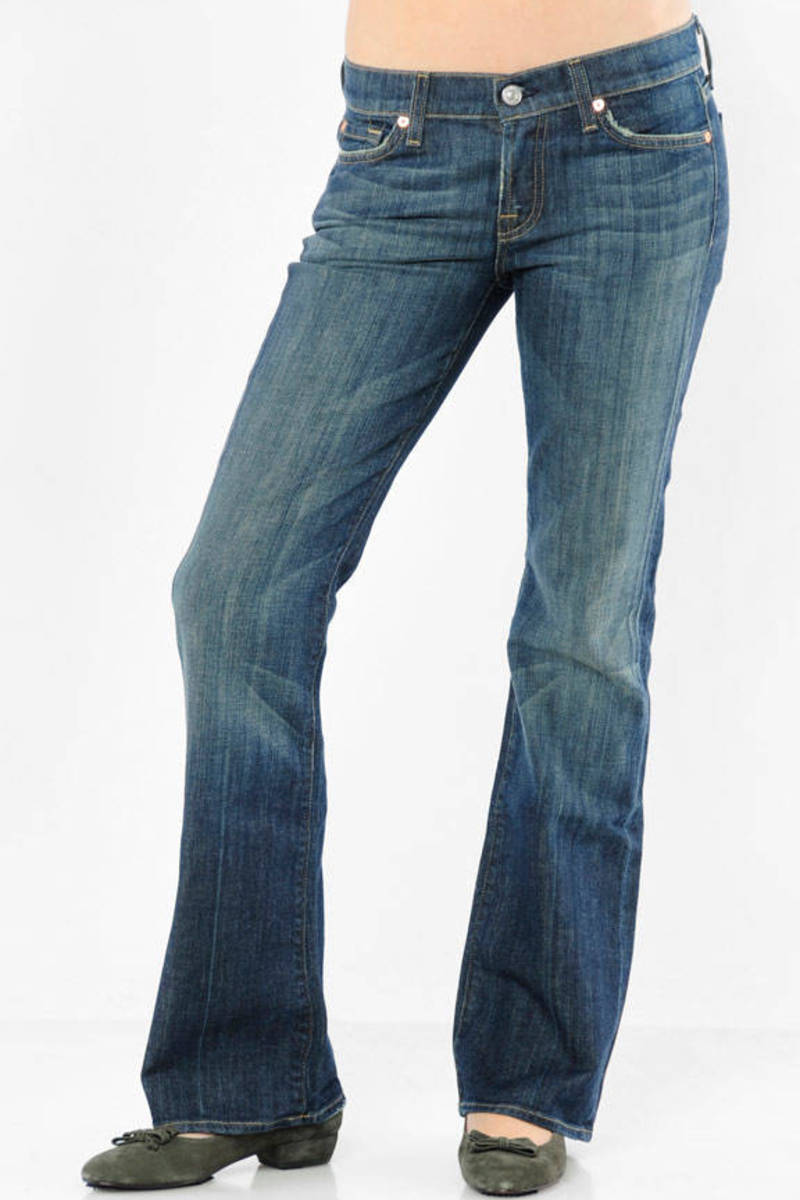 Bootcut Short Flip Flop Jeans in New York Dark - $46 | Tobi US