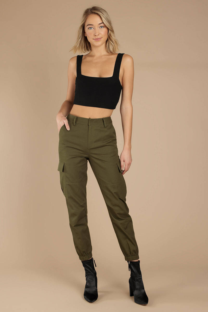 olive green cargo trousers